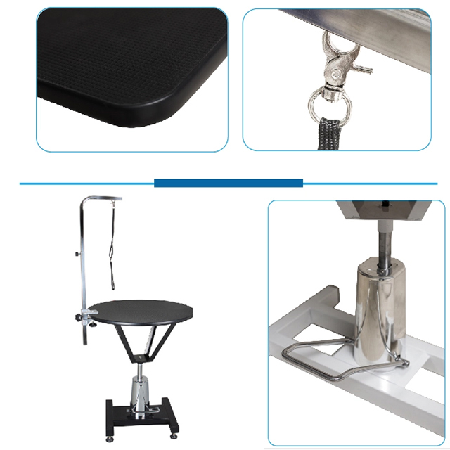 Hydraulic Pet Grooming Table Supplies, Round Hydraulic Grooming Table Parts