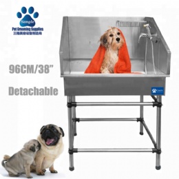 Stainless Steel Dog Washing Bathtub Detachable 38''/96CM
