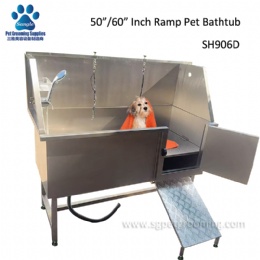 Professional Stainless Steel Dog Pet Grooming Bath Tub With Ramp