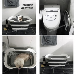 中小型犬折叠塑料浴盆